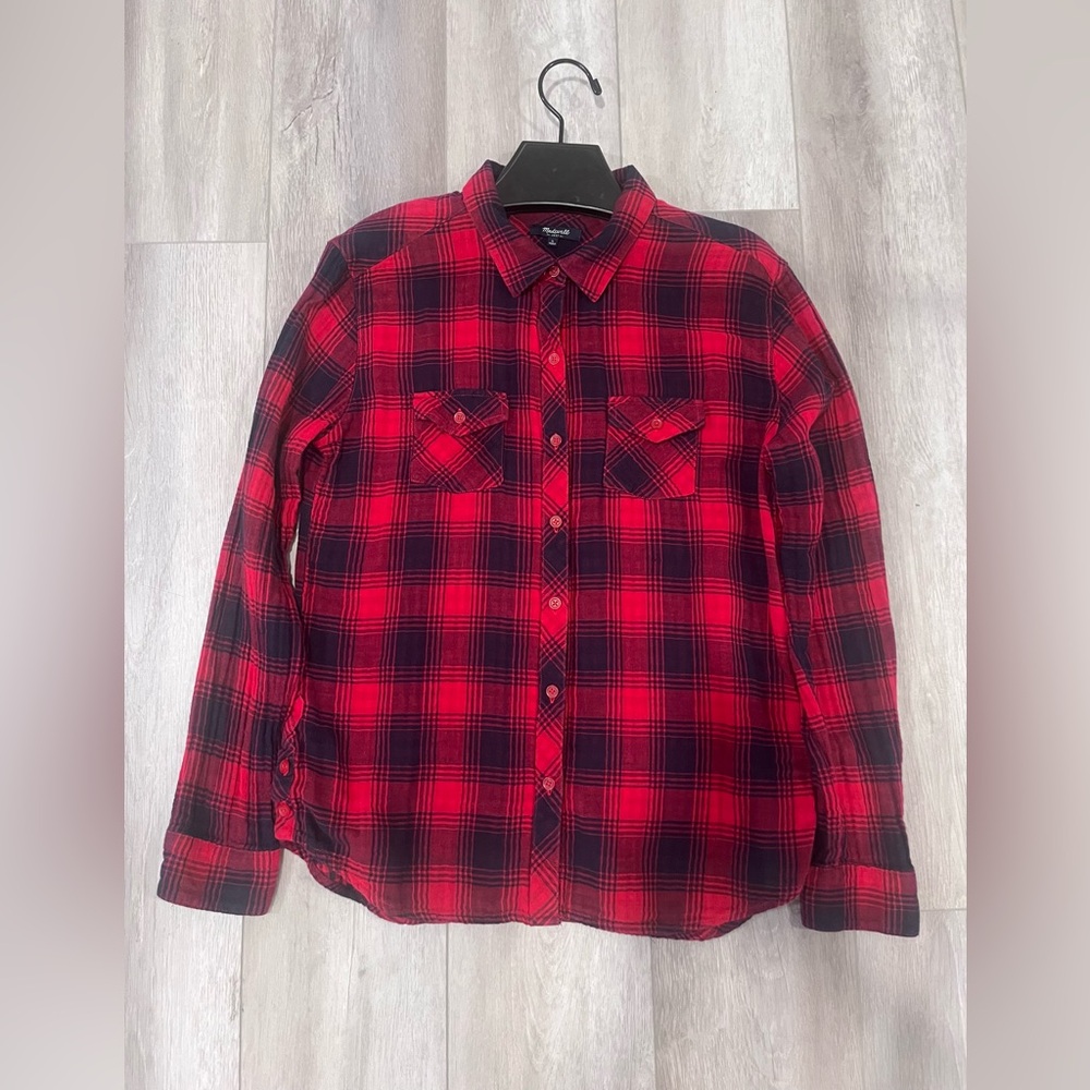Madewell Plaid Flannel Button Down Shirt